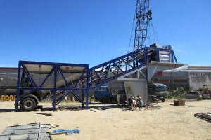 Philippines mobile concrete batching plant success case, mobile concrete batching plant work site-Henan Hengyuan