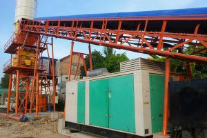 Cambodia concrete batching plant success case, concrete batching plant work site-Henan Hengyuan